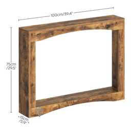 Ultra-Thin Farmhouse Console Table, Vintage Brown Entryway Sofa Table - thumbnail 2