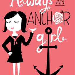 Always An Anchor Girl Print Big Sister Little Bid Day Initiation Dorm Wall Art - thumbnail 2