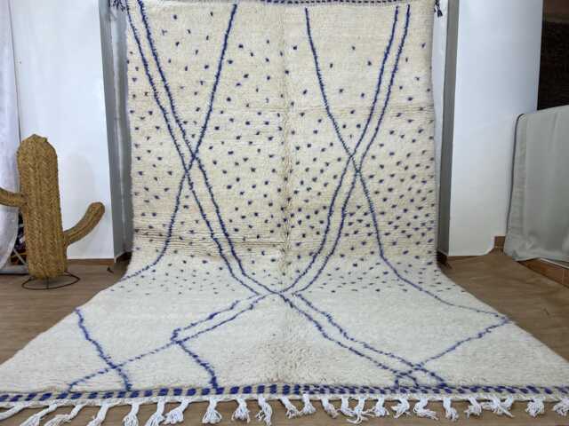 Moroccan Rug 6x10.4 Ft - Handmade Striped Beni Ourain Bohemian Decor Handmade Area Wool Berber Rugs For Living Room - image 1