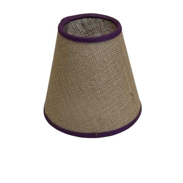 Candle Clip Hessian Lampshade, Handmade Lampshades, Table Beige Lamp Shade, On Lampshade - image 1