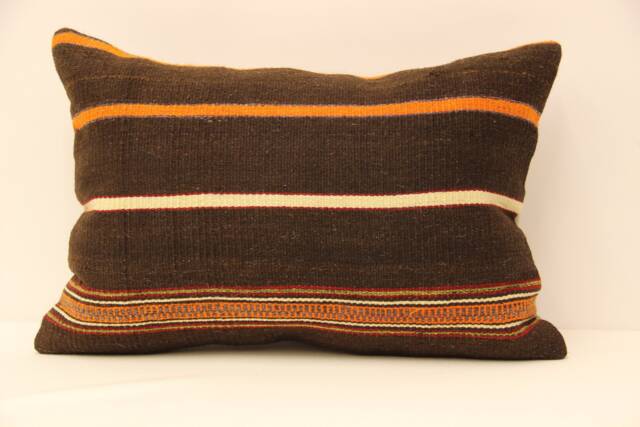 Throw Lumbar Kilim Pillow 14x20 Inch(35x50 cm Bohoturkish Kilim Pillowcover Chair Small Oblong Cushion Cover Tribal Pillow 4Bef-47 - image 1