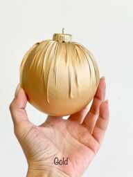 Handmade Satin Christmas Ball Ornament Brown Holiday Decor