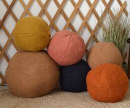 Ball Cushion - Handmade in France Curly Wool