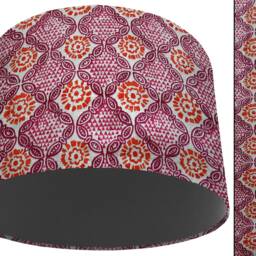 UK Handmade Bohemian Lampshade, Geometric Retro Home Interior, Pink Boho Light Shade, Table Lamp Ceiling - thumbnail 3