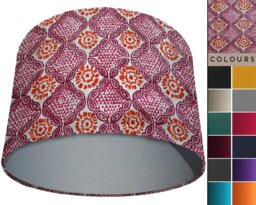 UK Handmade Bohemian Lampshade, Geometric Retro Home Interior, Pink Boho Light Shade, Table Lamp Ceiling