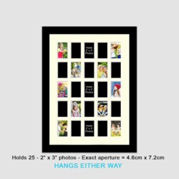 "Multi Photo Frame For Mini Photos 2X3 Inches - 25 Aperture For Polaroid Zink Paper 2"" X 3" - thumbnail 2