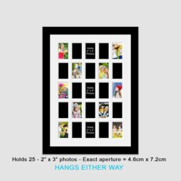 "Multi Photo Frame For Mini Photos 2X3 Inches - 25 Aperture For Polaroid Zink Paper 2"" X 3" - thumbnail 1