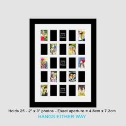 25 Mini Photo Frame 2x3 - Black Wood Collage, Polaroid Zink - thumbnail 2