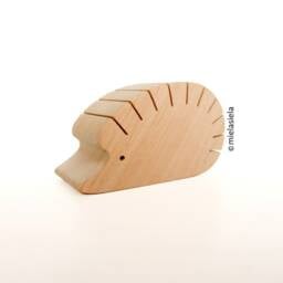 Wooden Desktop Organizer Hedgehog /S/ - Photo, Business Card, Note Card Holder - thumbnail 3