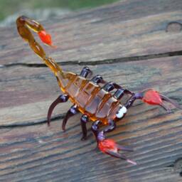 Glass Scorpion Figurine Scorpio Miniature, Emperor Sculpture - thumbnail 2