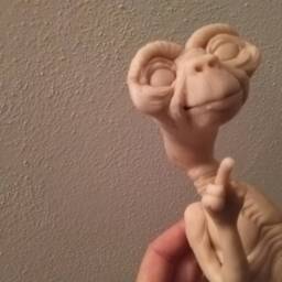 E.t. Handmade Polymer Clay Action Figure. Unique Collectible - thumbnail 4
