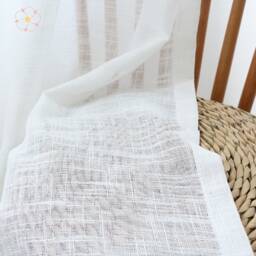 Extra Long Sheer Linen White Curtains With Double Pinch Pleat Top.18-24 Ft Custom Made Drapes 2 Story Ikiriska - thumbnail 3