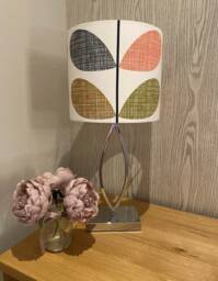 Handmade Lampshade in A Scribble Stem Print, Multi Colour, Various Sizes Available, Ceiling Or Table Lamp Options - thumbnail 1