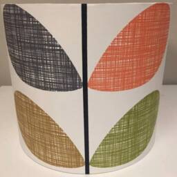 Handmade Lampshade in A Scribble Stem Print, Multi Colour, Various Sizes Available, Ceiling Or Table Lamp Options - thumbnail 3