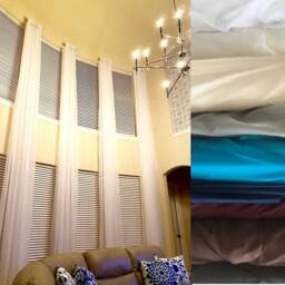 Extra Long Sheer Voile Curtain With Grommet Top 10 15 16 17 18 20 24 Ft Gray White Custom Made 100 - thumbnail 2