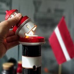 Daugavgriva Lighthouse Latvia Candle Holder, Handmade Ceramic, Miniature Lighthouse, Tiny Houme Decor Birthday Gifts - thumbnail 2