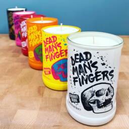 Dead Man's Fingers Rum Candle - Scented Soy Wax Glass Bottle Handmade Homemade Skull Skeleton Dmf - thumbnail 2