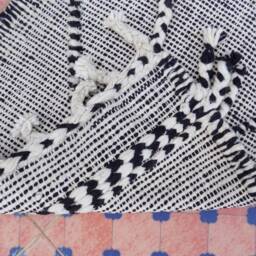 Beni Ourain Runner Rug Moroccan Flatweave Wool Hanbel - 333cm X 63cm - thumbnail 4