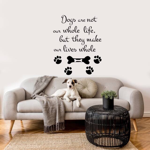 Grooming Salon Wall Decals, Quote About Dogs Sticker, Are Not Our Whole Life Sticker For Home, Pet Shop Decoration - image 1