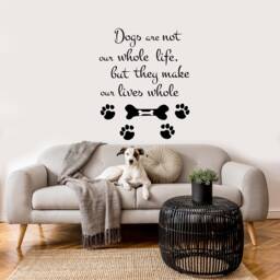 Grooming Salon Wall Decals, Quote About Dogs Sticker, Are Not Our Whole Life Sticker For Home, Pet Shop Decoration - thumbnail 1