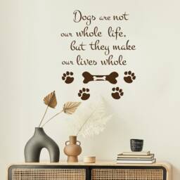 Grooming Salon Wall Decals, Quote About Dogs Sticker, Are Not Our Whole Life Sticker For Home, Pet Shop Decoration - thumbnail 3