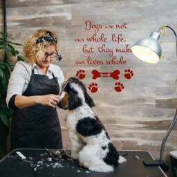Grooming Salon Wall Decals, Quote About Dogs Sticker, Are Not Our Whole Life Sticker For Home, Pet Shop Decoration - thumbnail 2