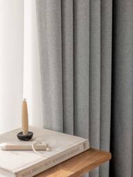 Tenzi 100% Blackout Curtain, 12 Colors, Faux Linen Thermal Curtain For Bedroom & Living Room, Room Darkening 1Pc