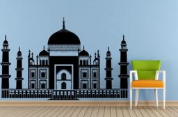Taj Mahal India Architecture Window Or Wall Car Vinyl Peal & Stick Removable Sticker Decal L1491 - thumbnail 1