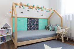 Children's Bed/House 90 X 180 cm + 3 Panels - Large - thumbnail 1