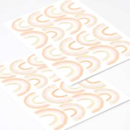Ombre Beige Rainbow Wall Decals, Plastic-Free Stickers For Kids Rooms - thumbnail 2