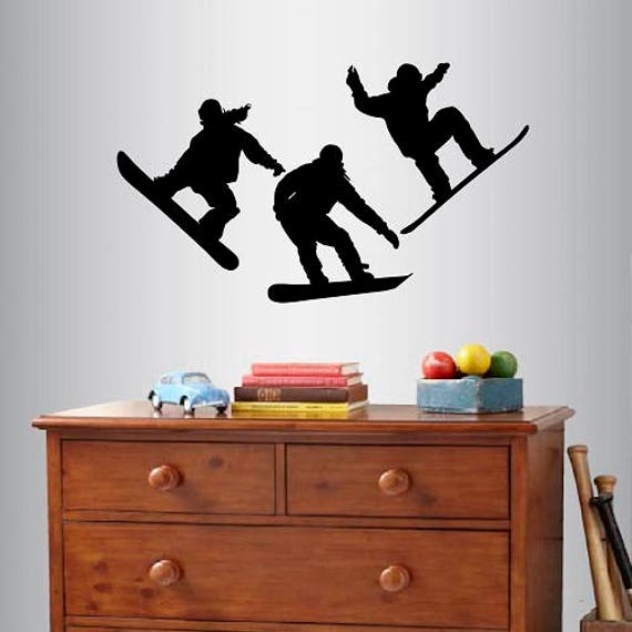 In-Style Decals Wall Vinyl Decal Home Decor Art Sticker Snowboarding Guy Boy Man Snowboard Extreme Sports Room Removable Mural Design 902 - image 1