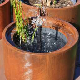 Corten Steel Patio Pond Fountain Kit Modern Water Feature - 605mm - thumbnail 3