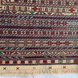 Maliki Kilim Rug 4.1x6.2 Ft Handmade Afghan Wool Tribal - thumbnail 2
