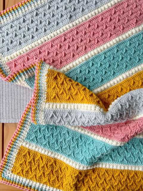 Free UK Shipping Handmade Crochet Baby Blanket, Cot Blaneket, Lap Handmade Blanket - image 1