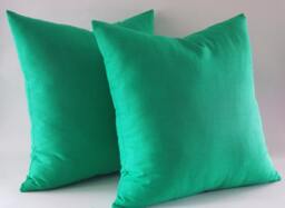 Set Of 2 Green Linen Pillow Covers Decorative Cushion, All Sizes - thumbnail 1