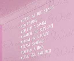 Gaze At Stars Fishing Sunset Summer Love Bedroom Family Fun Vinyl Lettering Quote Wall Decal Art Sticker Decor Saying Decoration L21 - thumbnail 1