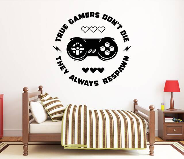 Gamer Wall Decal Video Game Controller Sticker, Gaming Room Decor Vg018 - image 1