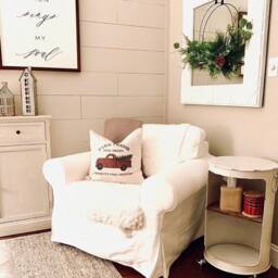 Christmas Truck Linen Pillow Cover Rustic Farmhouse Decor - thumbnail 3