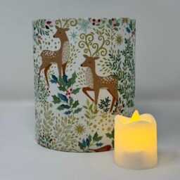 Handmade Christmas Lantern With Led Candle Pink Robin Design - thumbnail 2