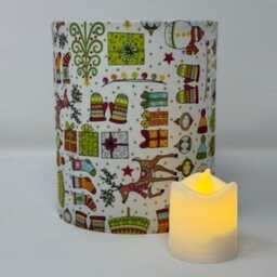 Handmade Christmas Lantern With Led Candle Pink Robin Design - thumbnail 4