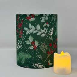 Handmade Christmas Lantern With Led Candle Pink Robin Design - thumbnail 3
