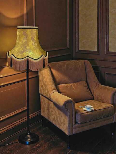 Gold Paisley Lampshade, Antique Gold Fringe Handmade in The UK For Table & Floor Standard Lamp Shades, Ceiling Lights, Clip On Wall Lights - image 1