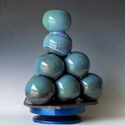Handmade Ceramic Sphere Sculpture Csmy5Tq7 - thumbnail 3