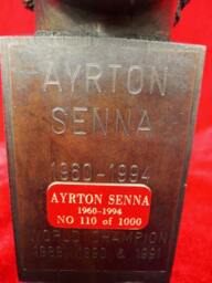 Ayrton Senna Bronzed Bust Sculpture Formula 1 Legends Forever - Limited Edition - thumbnail 3
