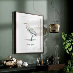 Bird Prints, Egret, Lover Gift Illustration, Home Wall Decor - thumbnail 3