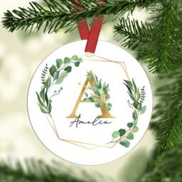 Custom Name Christmas Ornament Ceramic Keepsake, Personalized Tree Decoration - thumbnail 2