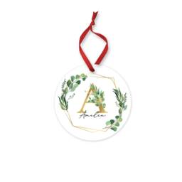Custom Name Christmas Ornament Ceramic Keepsake, Personalized Tree Decoration - thumbnail 4