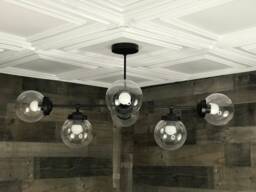 Siphon Modern 6 Light 6In Globe Sputnik Mid Century Industrial Hanging Chandelier