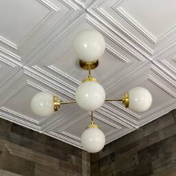 Siphon Modern 6 Light 6In Globe Sputnik Mid Century Industrial Hanging Chandelier - thumbnail 4