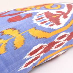 Royal Blue Ikat Body Pillow Cover, Extra Long Lumbar - thumbnail 3